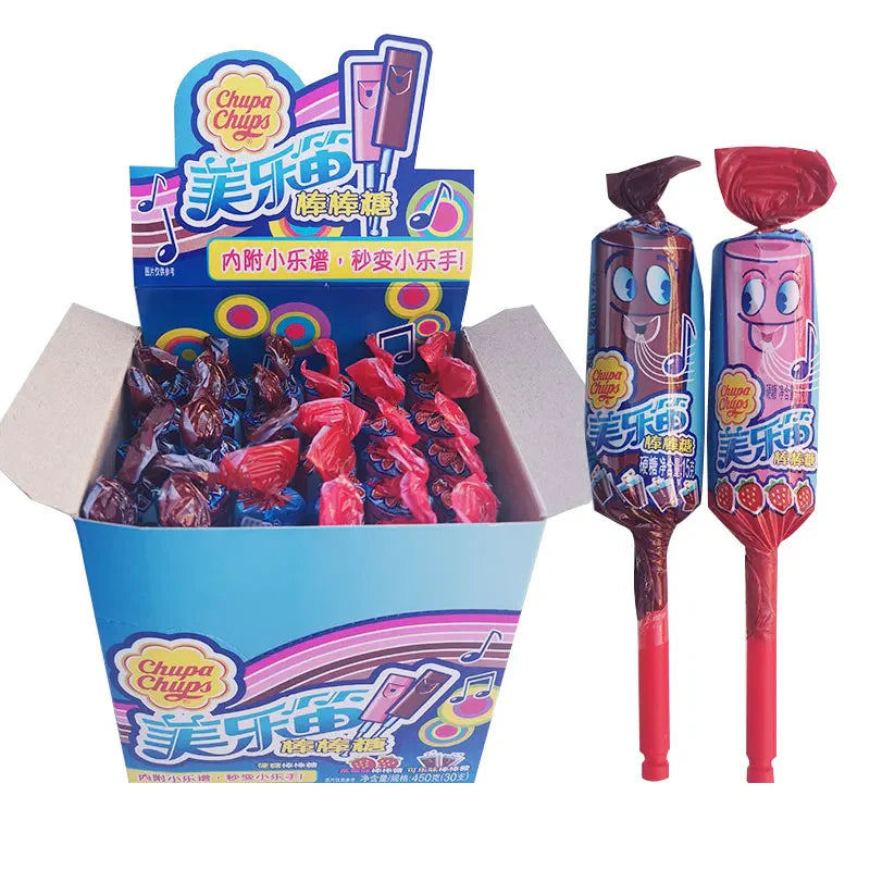Chupa Chups Whistle Pop 15g - Exotic Candy - Display of 30