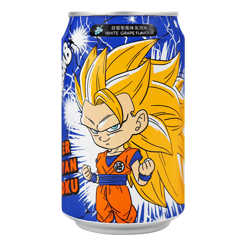 Dragon Ball Sparkling Water 330ml - Exotic Drink - Case of 24 (white grape)