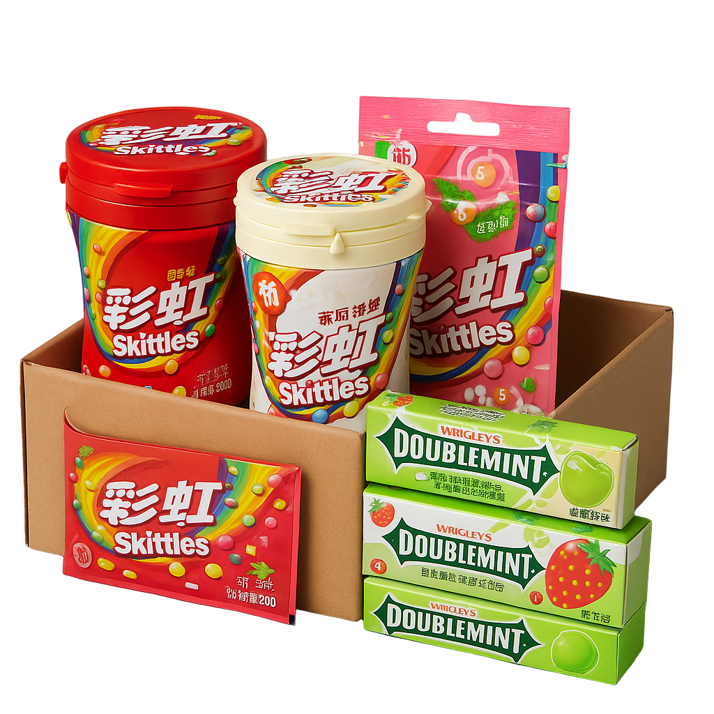 Exotic candy snack box - assorted international candy variety pack