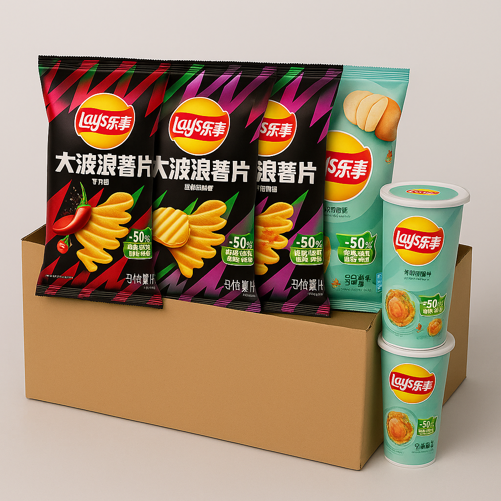 4 Lays Wavy Exotic Chips-Snack Box
