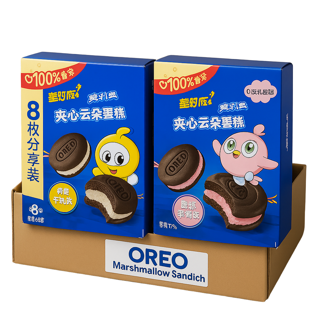 Two pack Oreo cloud cake 176g box - exotic snack box variety