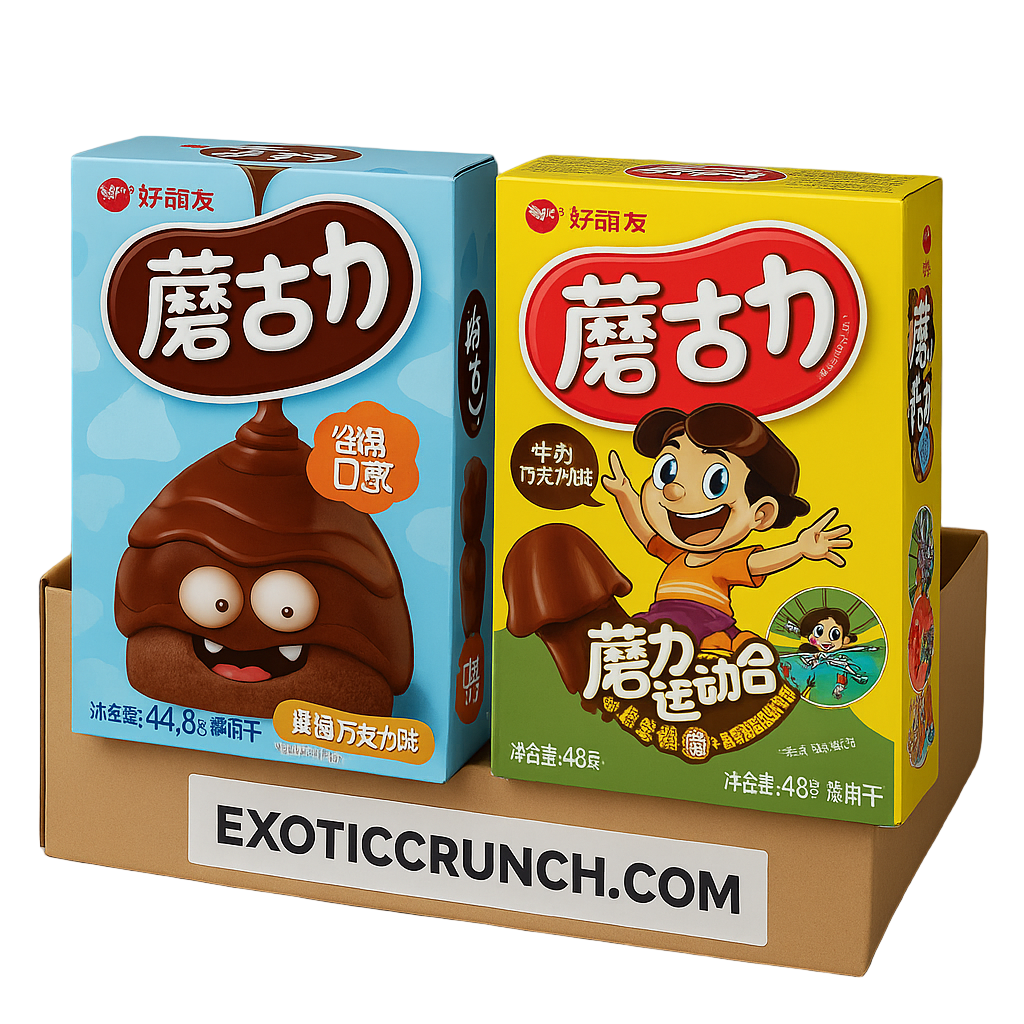 Orion mushroom biscuits 44g box - exotic Korean snacks