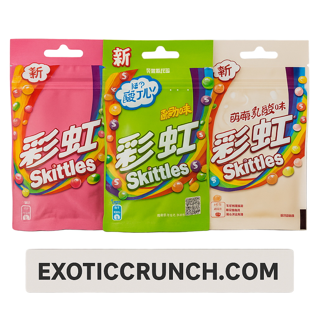 Three pack Skittles 40g bags bundle - exotic candy variety box