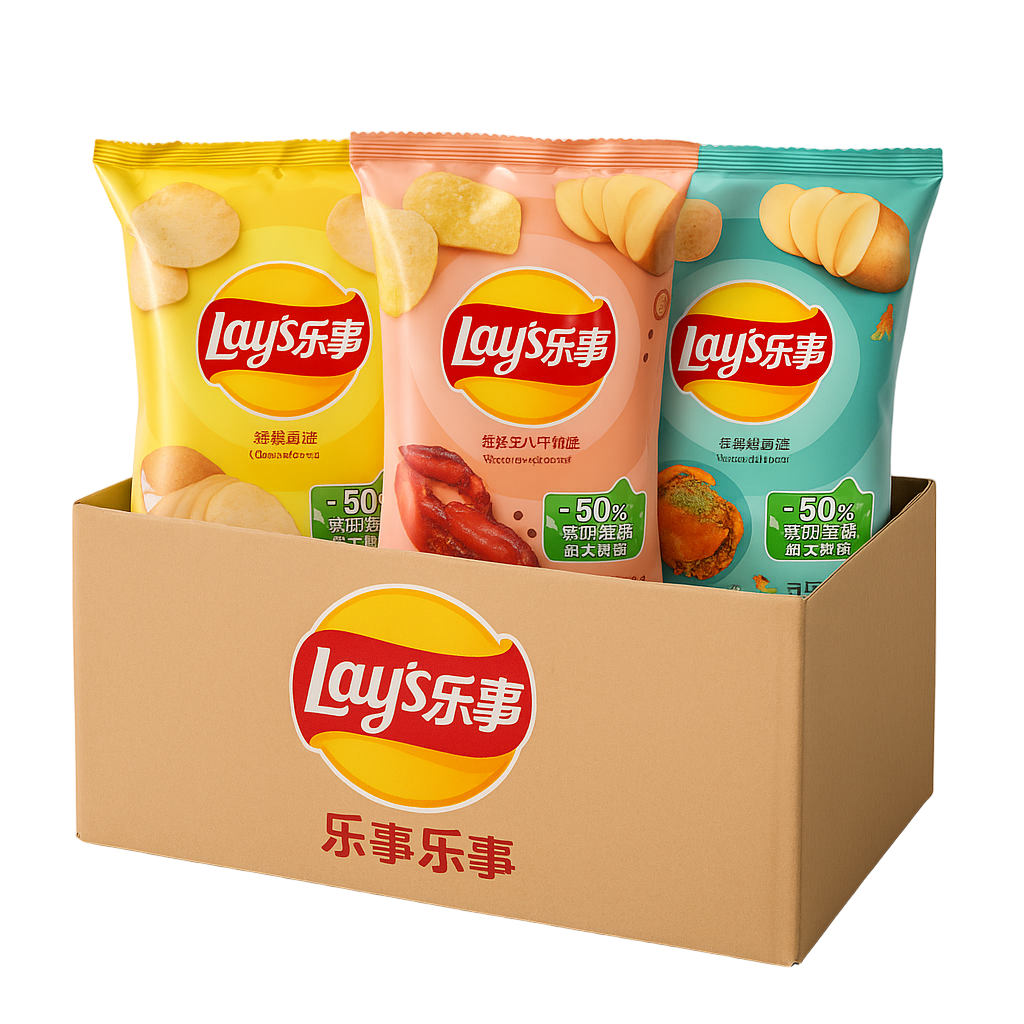 Three pack Lays potato chips bundle 40g bags - exotic snack variety pack